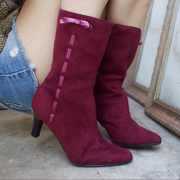 Predictions Shoes - Predictions Sadie Faux Ankle Boots (wine)